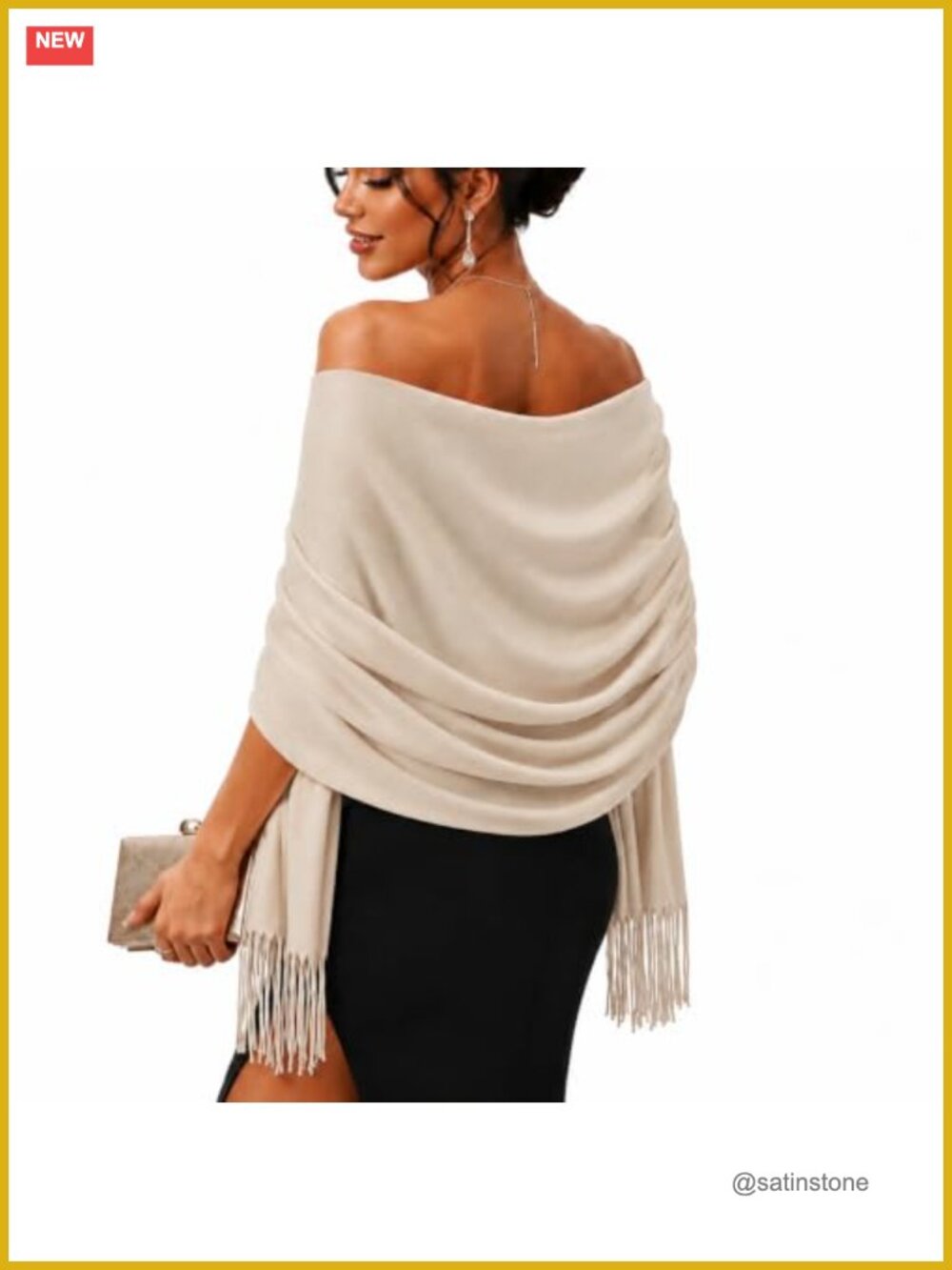 Women's Pashmina Shawl Wrap Evening Dress Wedding Bridal Soft Winter Warm Scarf